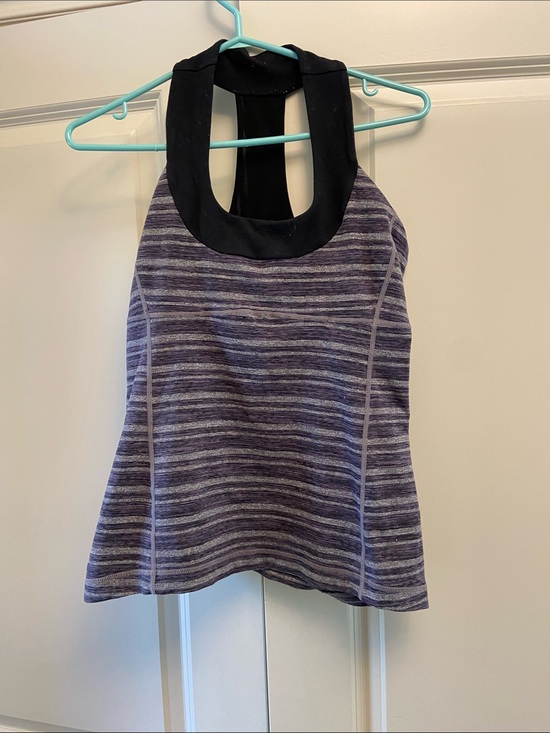 lululemon athletica Tops - lululemon athletica Black Striped Racerback Tank Women’s size 8